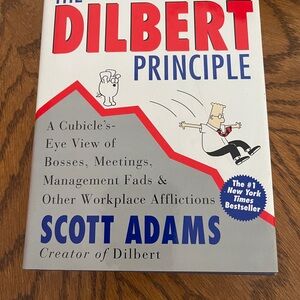 Dilbert Principle Wall Art Print - Red, Blue, Gray